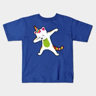 Caticorn - Funny Dabbing Unicorn Cat Kids T-Shirt